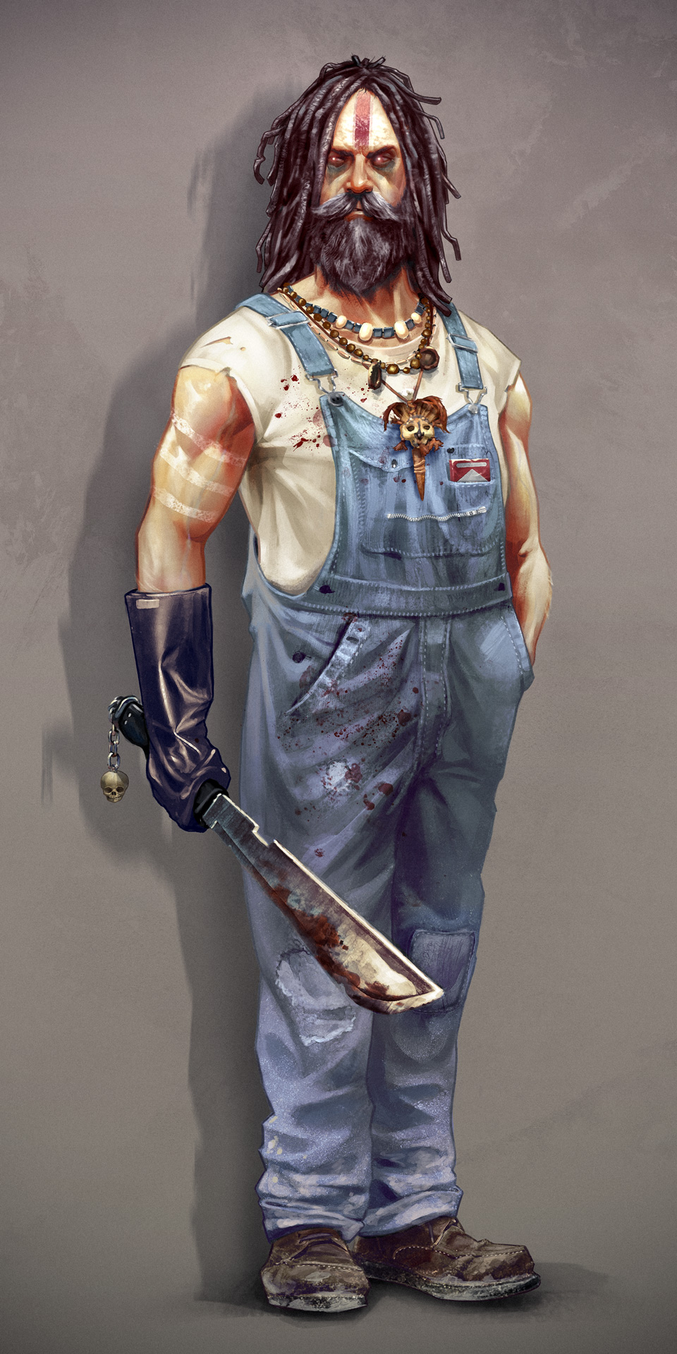 2d, photoshop, concept, character, cannibal, redeck